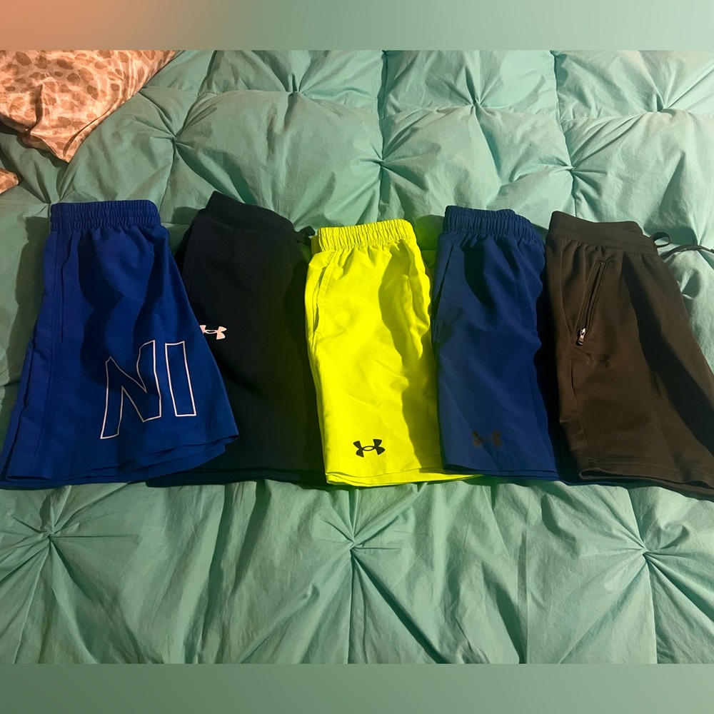 Under Armour and Nike 5 Piece Boys Shorts Bundle